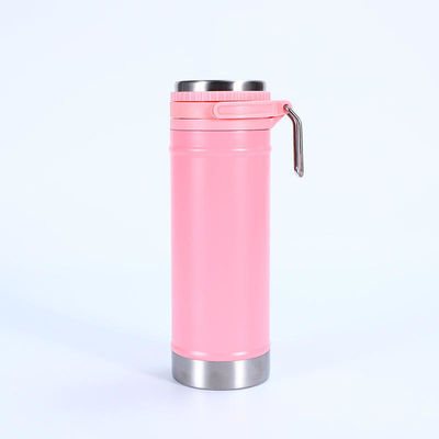 Customized Color 750ml Double Walled Stainless Steel Thermos Water Bottle with Handle